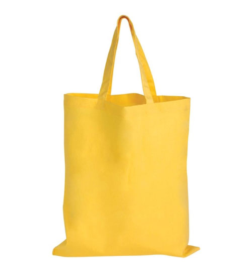 Coloured Cotton Short Handle Tote Bag | PromoPromo